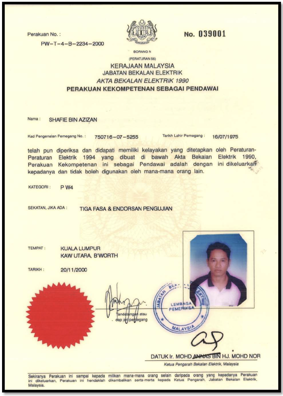 Certificate 26