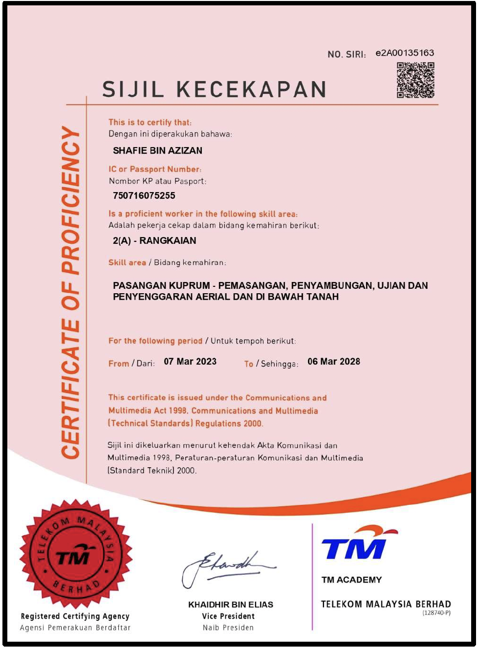 Certificate 33