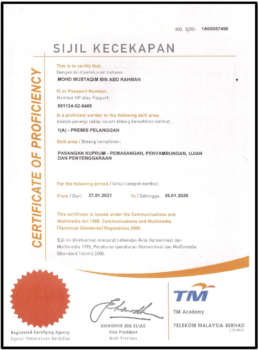 Certificate 34